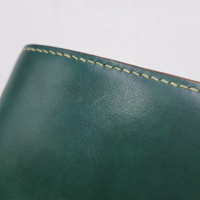 【中古品】【メンズ/レディース】 GARLIE'S ガーリーズ HALF WALLET ハーフ ウォレット 財布 二つ折り財布 200-260818-cs-20-izu カラー：グリーン 万代Net店