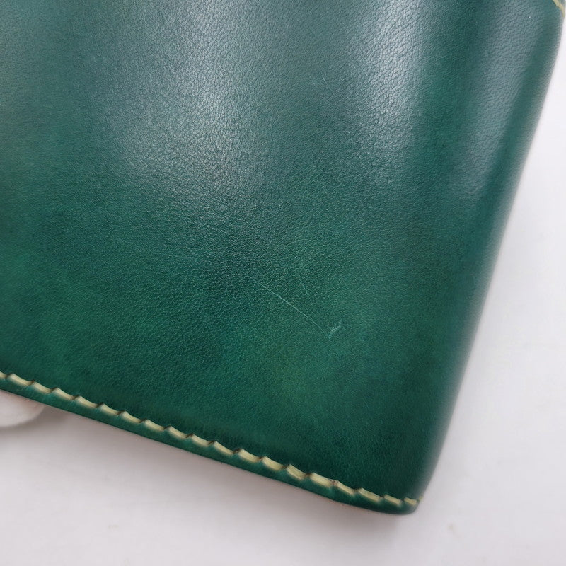 【中古品】【メンズ/レディース】 GARLIE'S ガーリーズ HALF WALLET ハーフ ウォレット 財布 二つ折り財布 200-260818-cs-20-izu カラー：グリーン 万代Net店
