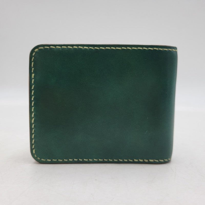 【中古品】【メンズ/レディース】 GARLIE'S ガーリーズ HALF WALLET ハーフ ウォレット 財布 二つ折り財布 200-260818-cs-20-izu カラー：グリーン 万代Net店