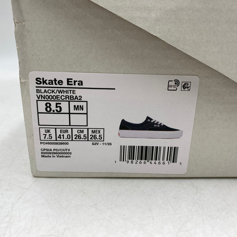 【中古美品】【メンズ】 VANS バンズ VN000ECRBA2 SKATE ERA スケート エラ スニーカー 靴 162-260829-kh-07-izu サイズ：26.5 カラー：ブラック×ホワイト 万代Net店