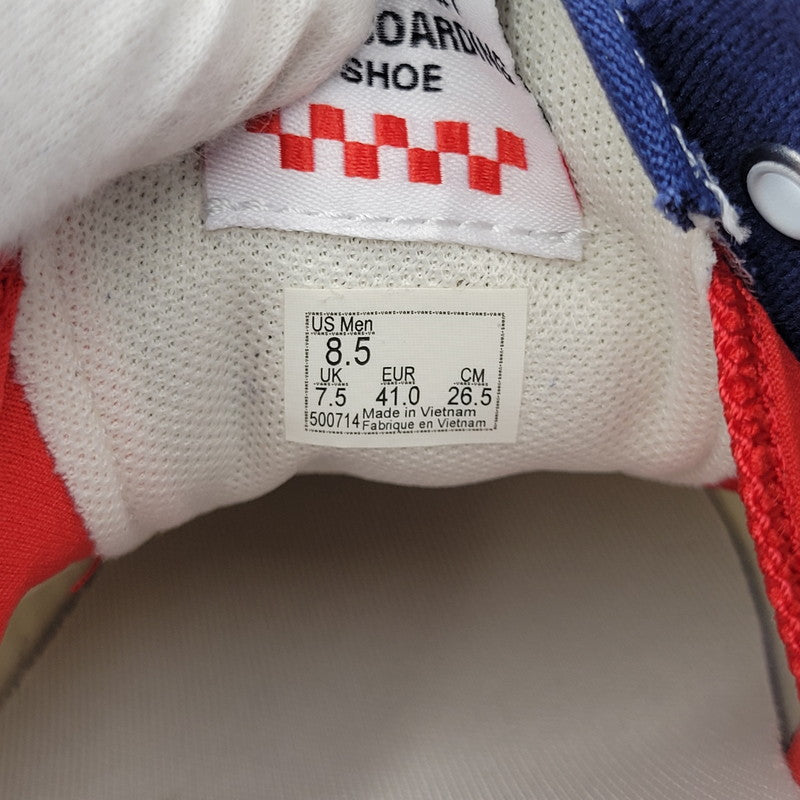 【中古美品】【メンズ】 VANS バンズ SKATE ERA VN000ECR3QG スケート エラ スニーカー シューズ 靴 162-260819-ay-05-izu サイズ：26.5cm カラー：BLUE/RED 万代Net店