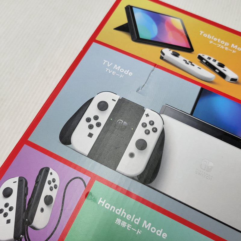 【中古美品】 【未使用】【ゲーム】Nintendo Switch (有機ELモデル) Joy-Con(L)/(R) ホワイト HEG-S-KAAAA(JPN) 任天堂 ニンテンドースイッチ 本体 034-260819-ay-07-izu 万代Net店