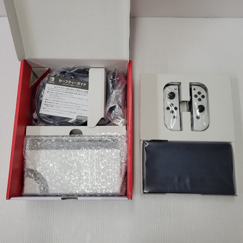 【中古美品】 【未使用】【ゲーム】Nintendo Switch (有機ELモデル) Joy-Con(L)/(R) ホワイト HEG-S-KAAAA(JPN) 任天堂 ニンテンドースイッチ 本体 034-260819-ay-07-izu 万代Net店
