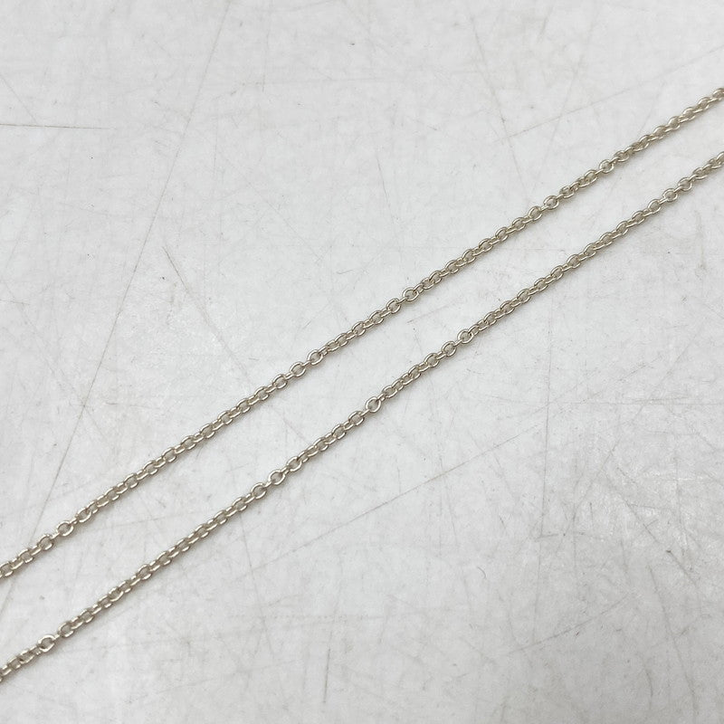 【中古品】【レディース】 TIFFANY&Co. ティファニー 925 ミニ ダブル ハート タグ ペンダント ネックレス アクセサリー 182-260820-as-15-izu カラー：シルバー×ピンク 万代Net店