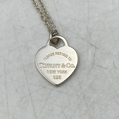 【中古品】【レディース】 TIFFANY&Co. ティファニー 925 ミニ ダブル ハート タグ ペンダント ネックレス アクセサリー 182-260820-as-15-izu カラー：シルバー×ピンク 万代Net店