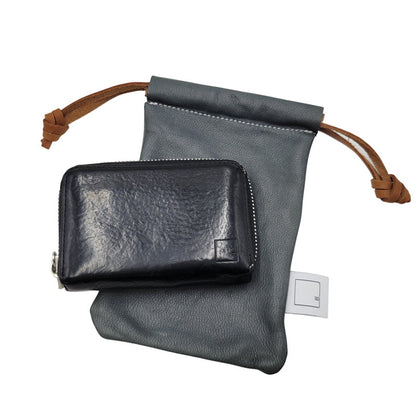 【中古品】【メンズ/レディース】 DECI デシ SMALL ROUND ZIP MINI WALLET 202204003 スモール ラウンドジップ ミニウォレット 財布 200-260830-as-02-izu カラー：ブラック 万代Net店