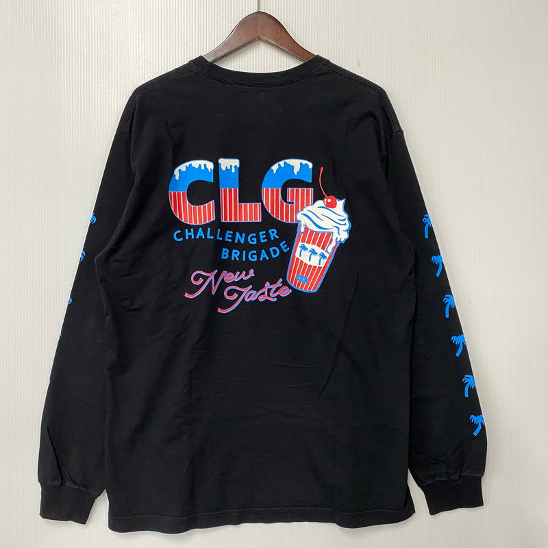 【中古品】【メンズ】 CHALLENGER チャレンジャー L/S ICECREAM TEE 長袖 アイスクリーム Tシャツ 142-260829-as-08-izu サイズ：L カラー：ブラック 万代Net店