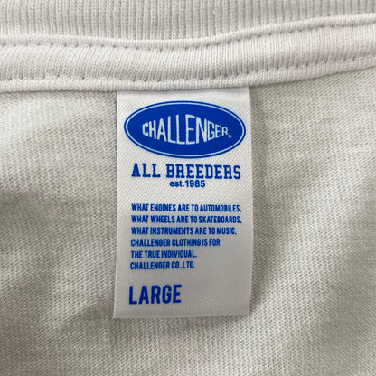 【中古品】【メンズ】 CHALLENGER チャレンジャー L/S PIGMENT SPIRAL SNAKE TEE 長袖 ピグメント Tシャツ 142-260829-as-09-izu サイズ：L カラー：ホワイト 万代Net店