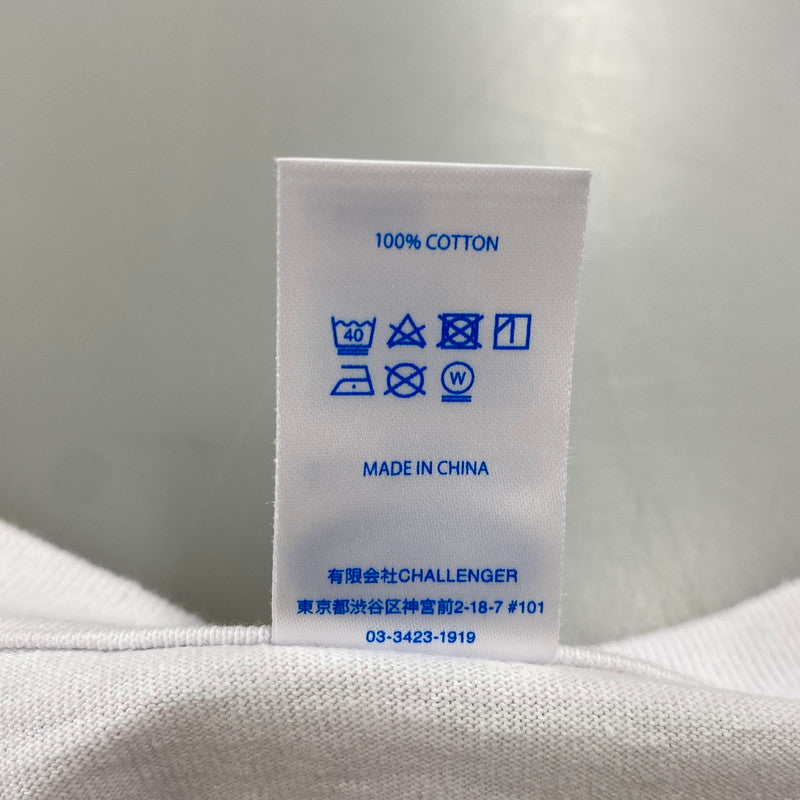 【中古品】【メンズ】 CHALLENGER チャレンジャー L/S PIGMENT SPIRAL SNAKE TEE 長袖 ピグメント Tシャツ 142-260829-as-09-izu サイズ：L カラー：ホワイト 万代Net店