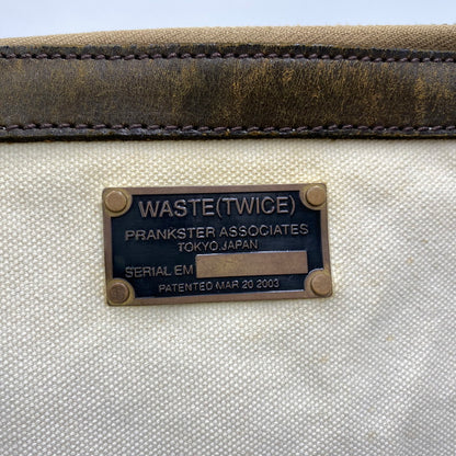 【現状渡し品】【メンズ/レディース】 WASTE(TWICE) ウェストトゥワイス × VASCO ヴァスコ CANVAS LEATHER TOTE BAG キャンバス レザー トートバッグ カバン 鞄 188-260903-as-22-izu カラー：ホワイト×ブラウン 万代Net店