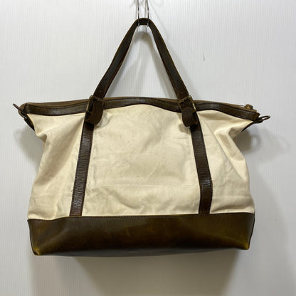 【現状渡し品】【メンズ/レディース】 WASTE(TWICE) ウェストトゥワイス × VASCO ヴァスコ CANVAS LEATHER TOTE BAG キャンバス レザー トートバッグ カバン 鞄 188-260903-as-22-izu カラー：ホワイト×ブラウン 万代Net店