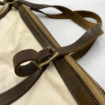 【現状渡し品】【メンズ/レディース】 WASTE(TWICE) ウェストトゥワイス × VASCO ヴァスコ CANVAS LEATHER TOTE BAG キャンバス レザー トートバッグ カバン 鞄 188-260903-as-22-izu カラー：ホワイト×ブラウン 万代Net店
