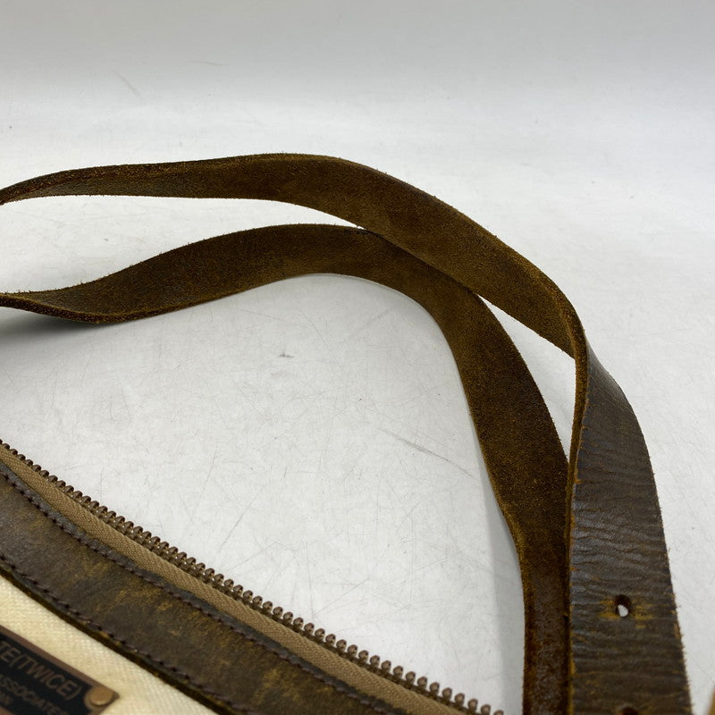 【現状渡し品】【メンズ/レディース】 WASTE(TWICE) ウェストトゥワイス × VASCO ヴァスコ CANVAS LEATHER TOTE BAG キャンバス レザー トートバッグ カバン 鞄 188-260903-as-22-izu カラー：ホワイト×ブラウン 万代Net店