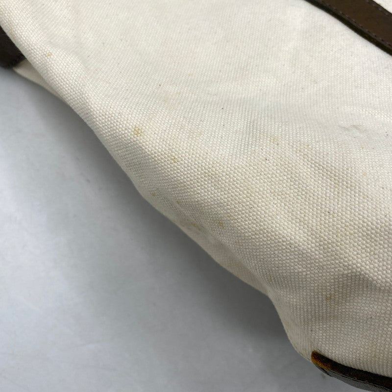【現状渡し品】【メンズ/レディース】 WASTE(TWICE) ウェストトゥワイス × VASCO ヴァスコ CANVAS LEATHER TOTE BAG キャンバス レザー トートバッグ カバン 鞄 188-260903-as-22-izu カラー：ホワイト×ブラウン 万代Net店