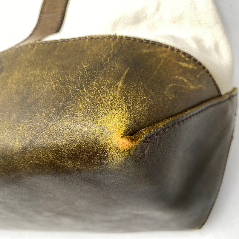 【現状渡し品】【メンズ/レディース】 WASTE(TWICE) ウェストトゥワイス × VASCO ヴァスコ CANVAS LEATHER TOTE BAG キャンバス レザー トートバッグ カバン 鞄 188-260903-as-22-izu カラー：ホワイト×ブラウン 万代Net店