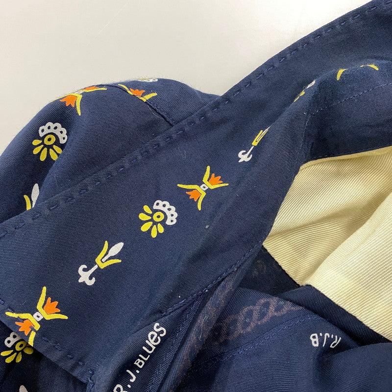 【中古品】【メンズ】 R.J.B アールジェイビー THE FLAT HEAD RAYON OPEN COLLAR LS SHIRT フラットヘッド レーヨン オープンカラー 長袖シャツ 145-260829-as-06-izu サイズ：40 カラー：ネイビー 万代Net店