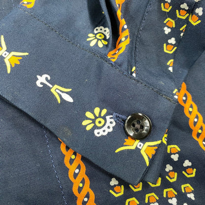 【中古品】【メンズ】 R.J.B アールジェイビー THE FLAT HEAD RAYON OPEN COLLAR LS SHIRT フラットヘッド レーヨン オープンカラー 長袖シャツ 145-260829-as-06-izu サイズ：40 カラー：ネイビー 万代Net店