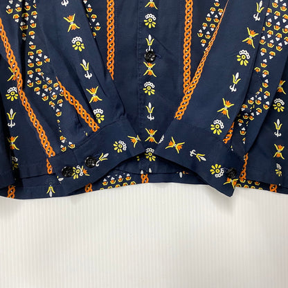 【中古品】【メンズ】 R.J.B アールジェイビー THE FLAT HEAD RAYON OPEN COLLAR LS SHIRT フラットヘッド レーヨン オープンカラー 長袖シャツ 145-260829-as-06-izu サイズ：40 カラー：ネイビー 万代Net店