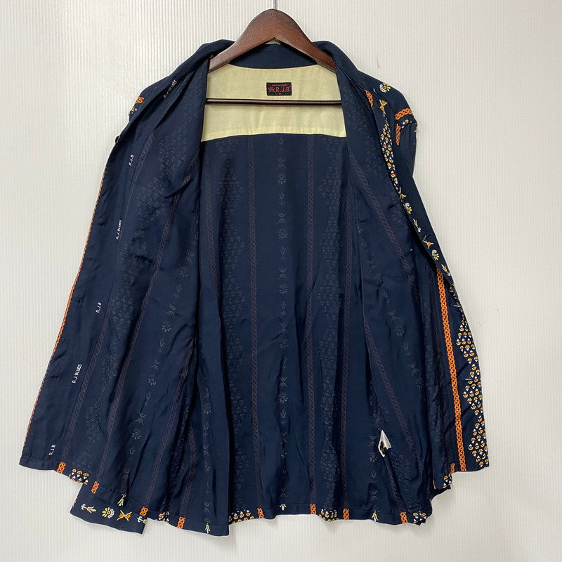 【中古品】【メンズ】 R.J.B アールジェイビー THE FLAT HEAD RAYON OPEN COLLAR LS SHIRT フラットヘッド レーヨン オープンカラー 長袖シャツ 145-260829-as-06-izu サイズ：40 カラー：ネイビー 万代Net店