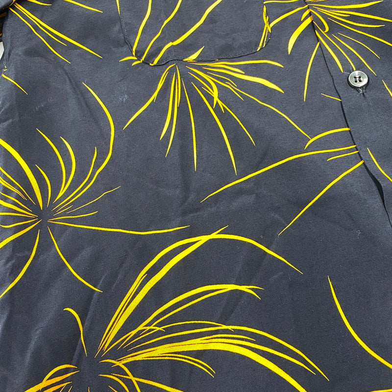 【中古品】【メンズ】 Anachronorm アナクロノーム RAYON HAND PRINT OPEN COLLAR SHIRT レーヨン オープンカラーシャツ 長袖 145-260829-as-07-izu サイズ：01 カラー：ブラック×オレンジ 万代Net店