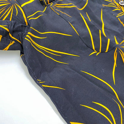【中古品】【メンズ】 Anachronorm アナクロノーム RAYON HAND PRINT OPEN COLLAR SHIRT レーヨン オープンカラーシャツ 長袖 145-260829-as-07-izu サイズ：01 カラー：ブラック×オレンジ 万代Net店