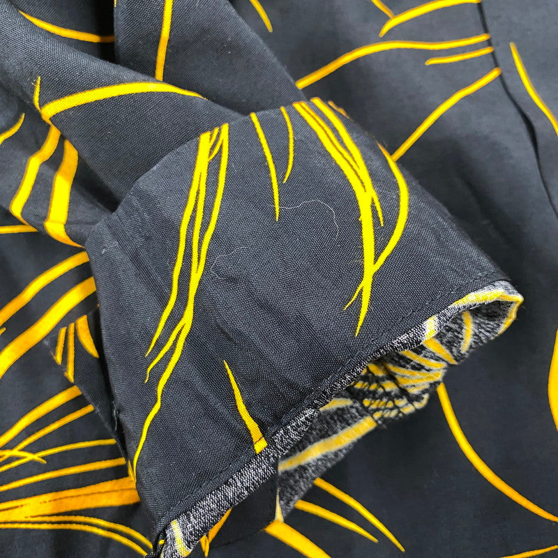 【中古品】【メンズ】 Anachronorm アナクロノーム RAYON HAND PRINT OPEN COLLAR SHIRT レーヨン オープンカラーシャツ 長袖 145-260829-as-07-izu サイズ：01 カラー：ブラック×オレンジ 万代Net店