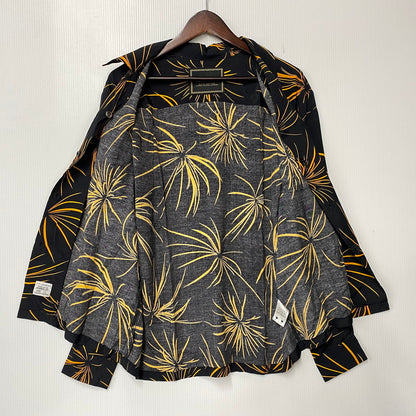 【中古品】【メンズ】 Anachronorm アナクロノーム RAYON HAND PRINT OPEN COLLAR SHIRT レーヨン オープンカラーシャツ 長袖 145-260829-as-07-izu サイズ：01 カラー：ブラック×オレンジ 万代Net店