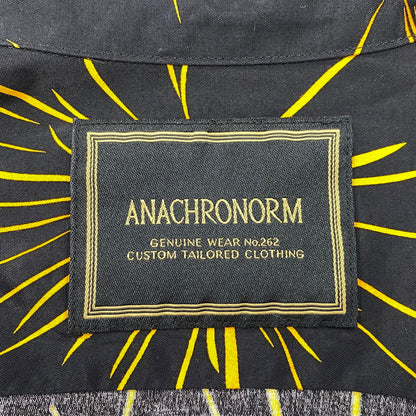 【中古品】【メンズ】 Anachronorm アナクロノーム RAYON HAND PRINT OPEN COLLAR SHIRT レーヨン オープンカラーシャツ 長袖 145-260829-as-07-izu サイズ：01 カラー：ブラック×オレンジ 万代Net店