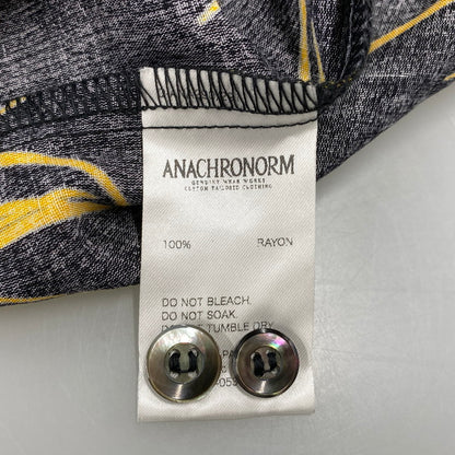 【中古品】【メンズ】 Anachronorm アナクロノーム RAYON HAND PRINT OPEN COLLAR SHIRT レーヨン オープンカラーシャツ 長袖 145-260829-as-07-izu サイズ：01 カラー：ブラック×オレンジ 万代Net店
