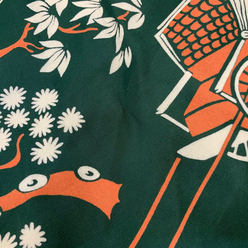 【中古品】【メンズ】 JUMPIN JACK'S ジャンピンジャックス GROOVIN HIGH グルービン ハイ 光龍 RAYON OPEN COLLAR LS SHIRT レーヨン オープン カラー ロングスリーブ シャツ トップス 長袖 145-260819-cs-01-izu サイズ：L カラー：グリーン 万代Net店