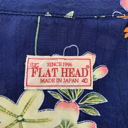 【中古品】【メンズ】 THE FLAT HEAD ザフラットヘッド RAYON OPEN COLLAR SS SHIRT レーヨン オープン カラー ショートスリーブ シャツ トップス 145-260831-kh-02-izu サイズ：40 カラー：ネイビー系 万代Net店