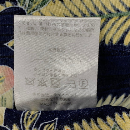 【中古品】【メンズ】 THE FLAT HEAD ザフラットヘッド RAYON OPEN COLLAR SS SHIRT レーヨン オープン カラー ショートスリーブ シャツ トップス 145-260831-kh-02-izu サイズ：40 カラー：ネイビー系 万代Net店