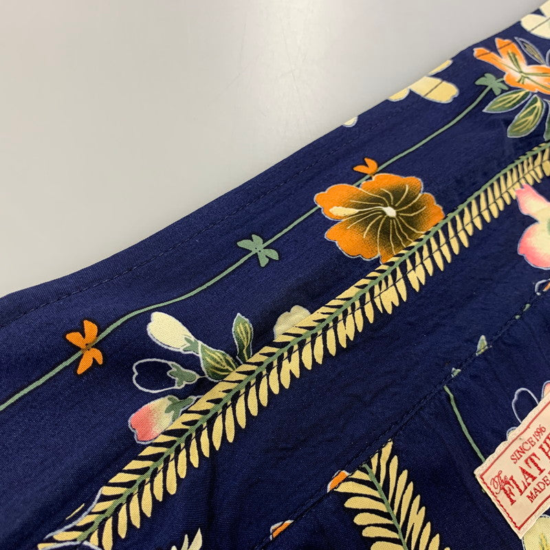【中古品】【メンズ】 THE FLAT HEAD ザフラットヘッド RAYON OPEN COLLAR SS SHIRT レーヨン オープン カラー ショートスリーブ シャツ トップス 145-260831-kh-02-izu サイズ：40 カラー：ネイビー系 万代Net店