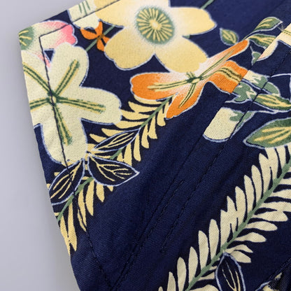 【中古品】【メンズ】 THE FLAT HEAD ザフラットヘッド RAYON OPEN COLLAR SS SHIRT レーヨン オープン カラー ショートスリーブ シャツ トップス 145-260831-kh-02-izu サイズ：40 カラー：ネイビー系 万代Net店