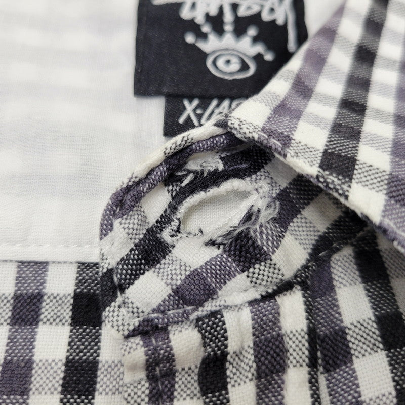 【中古品】【メンズ】 OLD STUSSY オールド ステューシー GINGHAM CHECK SS SHIRT ギンガムチェック 半袖シャツ 142-260903-as-08-izu サイズ：XL カラー：マルチカラー 万代Net店