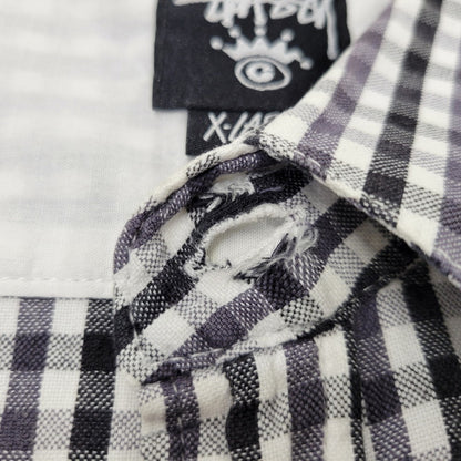 【中古品】【メンズ】 OLD STUSSY オールド ステューシー GINGHAM CHECK SS SHIRT ギンガムチェック 半袖シャツ 142-260903-as-08-izu サイズ：XL カラー：マルチカラー 万代Net店