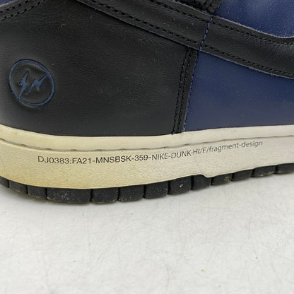 【現状渡し品】【メンズ】 NIKE ナイキ× FRAGMENT DESIGN フラグメントデザイン DJ0383-400 DUNK HIGH TOKYO ダンク ハイ 東京 スニーカー 靴 160-260829-kh-14-izu サイズ：29 カラー：MIDNIGHT NAVY/BLACK-WHITE 万代Net店