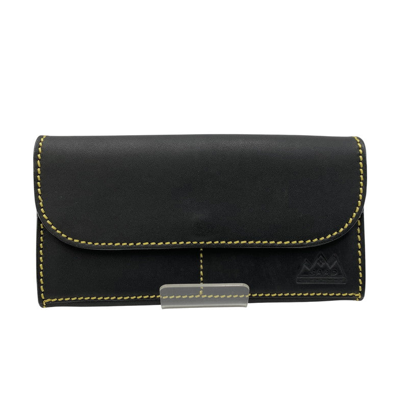 【中古品】【メンズ】 SAAD サード LEATHER FLAP BUTTON LONG WALLET レザーフラップボタン ロングウォレット 長財布 200-260820-as-11-izu カラー：ブラック 万代Net店