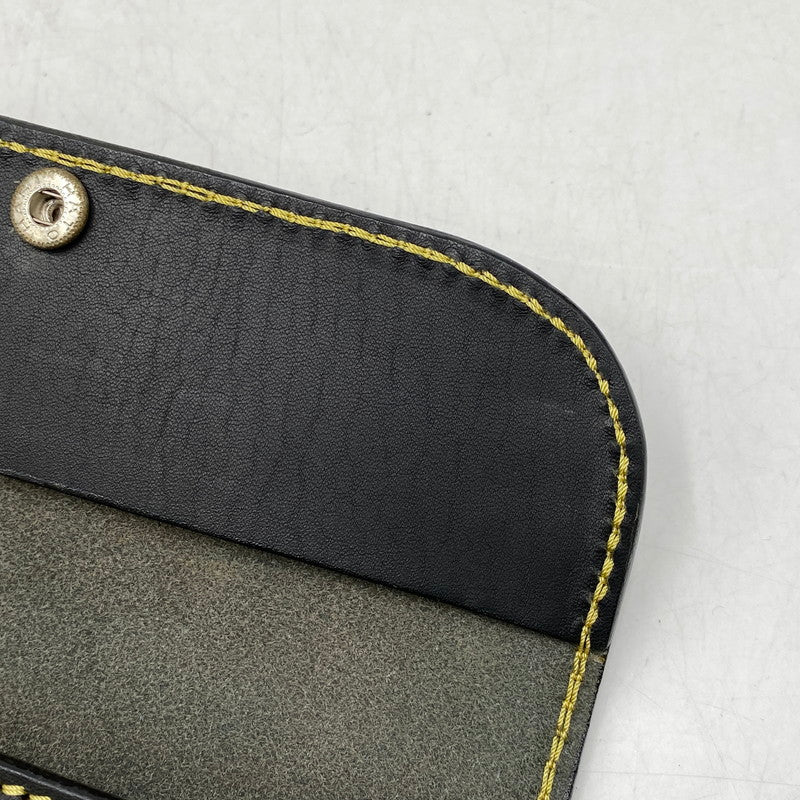 【中古品】【メンズ】 SAAD サード LEATHER FLAP BUTTON LONG WALLET レザーフラップボタン ロングウォレット 長財布 200-260820-as-11-izu カラー：ブラック 万代Net店