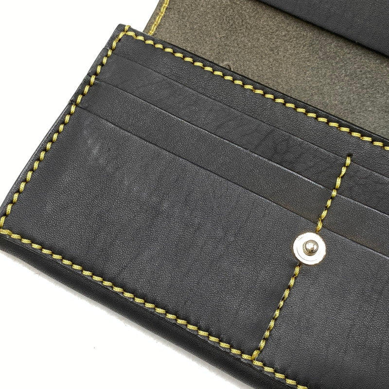 【中古品】【メンズ】 SAAD サード LEATHER FLAP BUTTON LONG WALLET レザーフラップボタン ロングウォレット 長財布 200-260820-as-11-izu カラー：ブラック 万代Net店