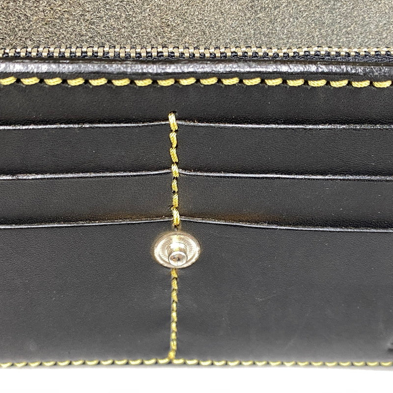 【中古品】【メンズ】 SAAD サード LEATHER FLAP BUTTON LONG WALLET レザーフラップボタン ロングウォレット 長財布 200-260820-as-11-izu カラー：ブラック 万代Net店