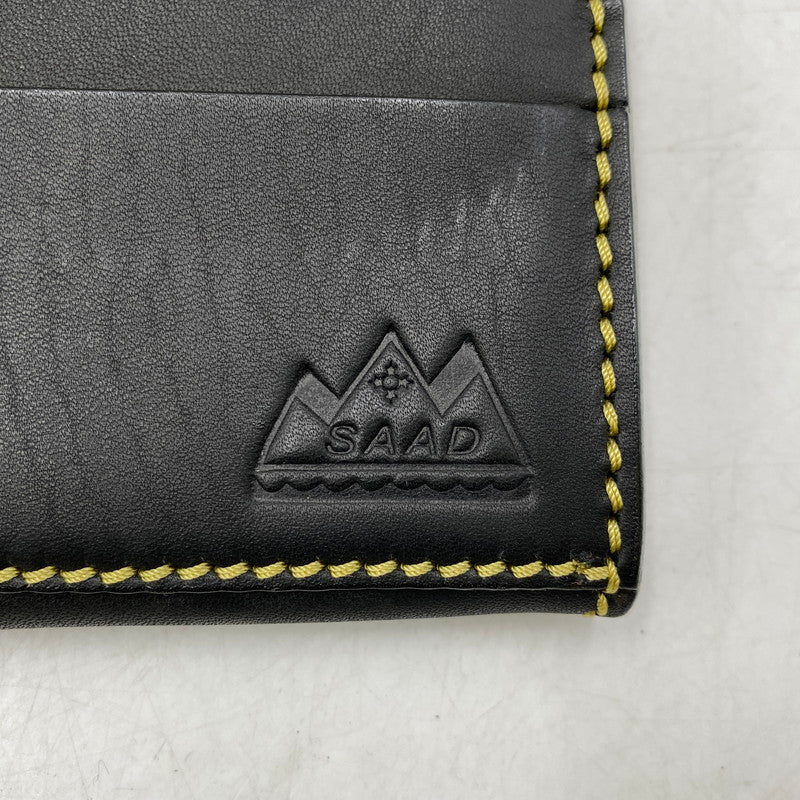 【中古品】【メンズ】 SAAD サード LEATHER FLAP BUTTON LONG WALLET レザーフラップボタン ロングウォレット 長財布 200-260820-as-11-izu カラー：ブラック 万代Net店