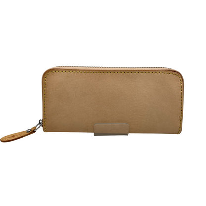 【中古品】【メンズ/レディース】 SAAD サード LEATHER ROUND FASTENER LONG WALLET レザー ラウンドファスナー ロングウォレット 長財布 200-260820-as-12-izu カラー：ピンクベージュ 万代Net店