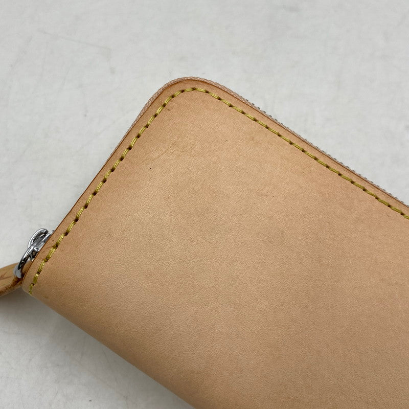 【中古品】【メンズ/レディース】 SAAD サード LEATHER ROUND FASTENER LONG WALLET レザー ラウンドファスナー ロングウォレット 長財布 200-260820-as-12-izu カラー：ピンクベージュ 万代Net店