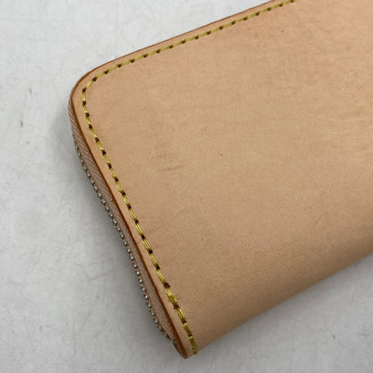 【中古品】【メンズ/レディース】 SAAD サード LEATHER ROUND FASTENER LONG WALLET レザー ラウンドファスナー ロングウォレット 長財布 200-260820-as-12-izu カラー：ピンクベージュ 万代Net店