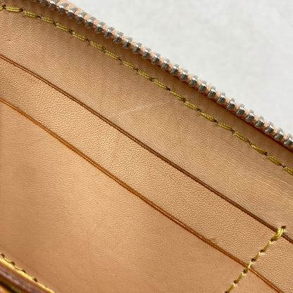 【中古品】【メンズ/レディース】 SAAD サード LEATHER ROUND FASTENER LONG WALLET レザー ラウンドファスナー ロングウォレット 長財布 200-260820-as-12-izu カラー：ピンクベージュ 万代Net店
