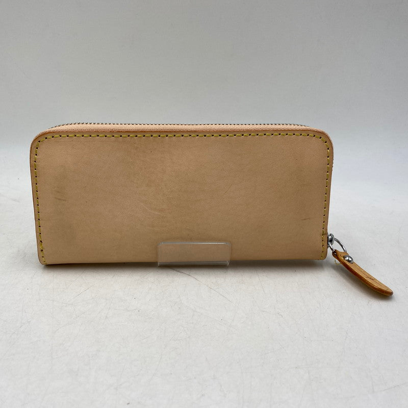【中古品】【メンズ/レディース】 SAAD サード LEATHER ROUND FASTENER LONG WALLET レザー ラウンドファスナー ロングウォレット 長財布 200-260820-as-12-izu カラー：ピンクベージュ 万代Net店