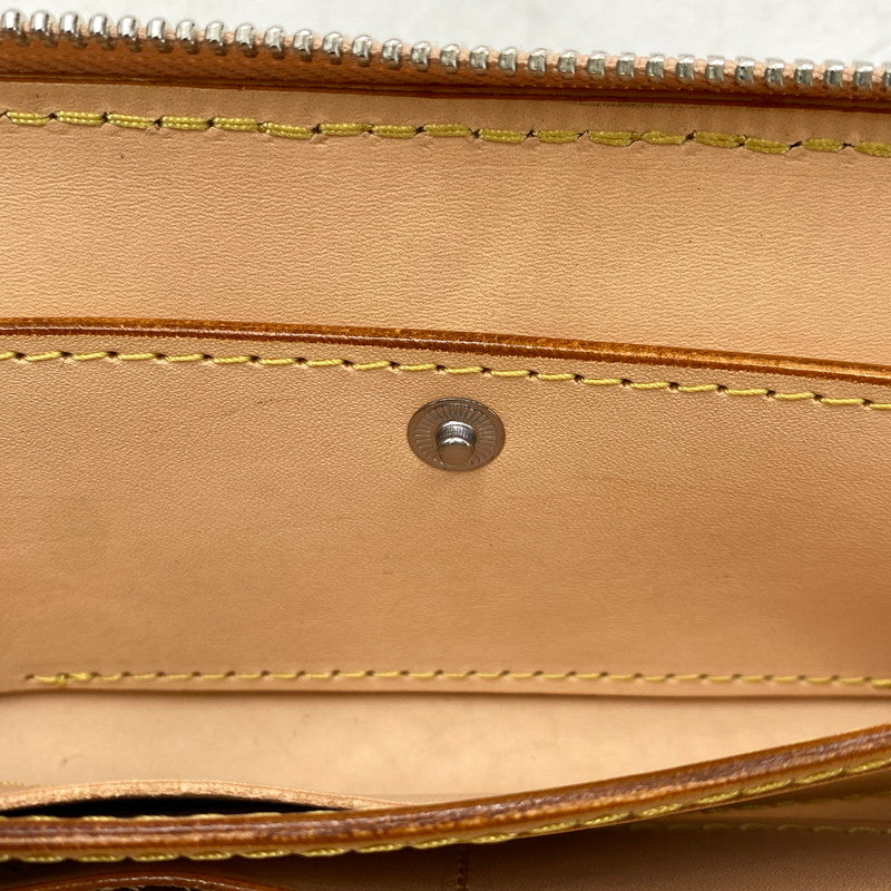 【中古品】【メンズ/レディース】 SAAD サード LEATHER ROUND FASTENER LONG WALLET レザー ラウンドファスナー ロングウォレット 長財布 200-260820-as-12-izu カラー：ピンクベージュ 万代Net店