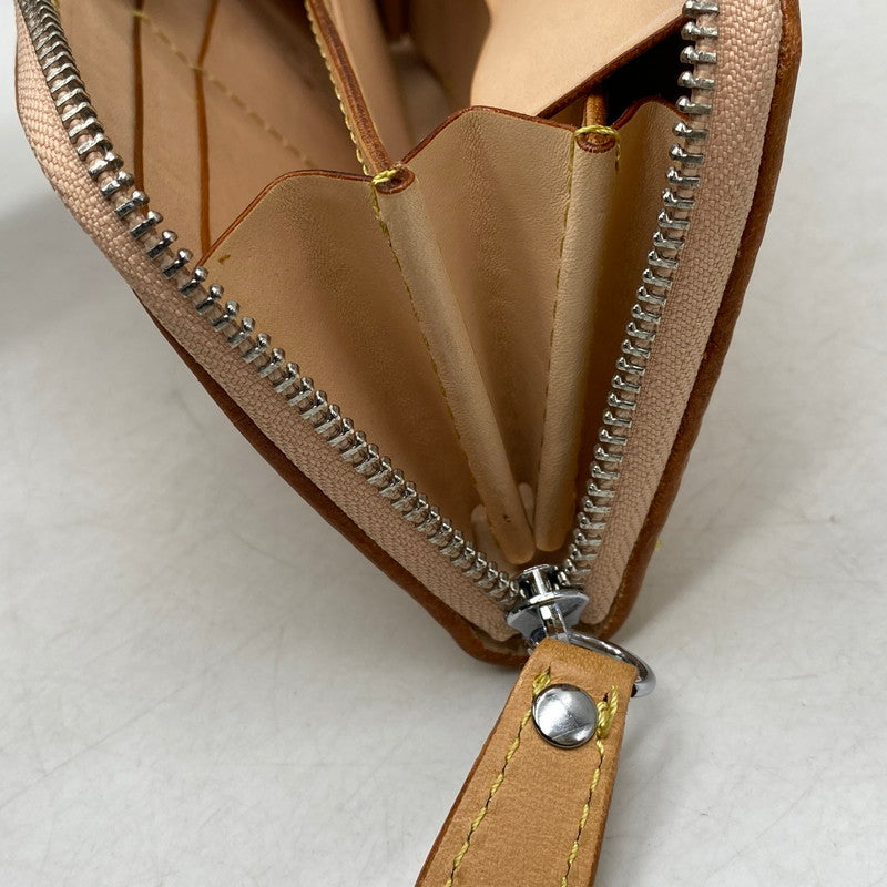 【中古品】【メンズ/レディース】 SAAD サード LEATHER ROUND FASTENER LONG WALLET レザー ラウンドファスナー ロングウォレット 長財布 200-260820-as-12-izu カラー：ピンクベージュ 万代Net店