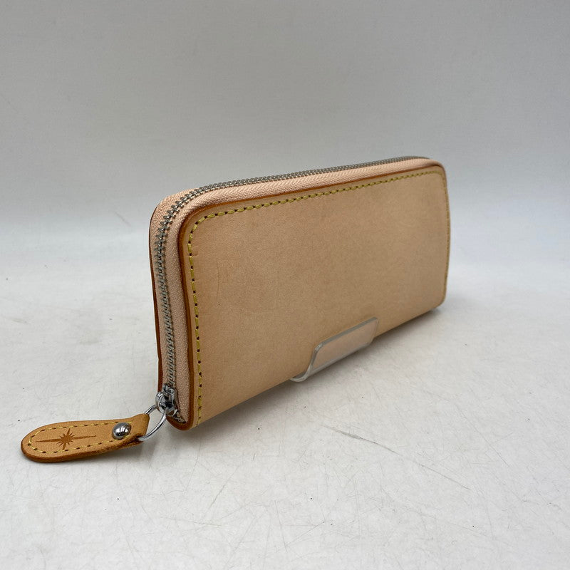 【中古品】【メンズ/レディース】 SAAD サード LEATHER ROUND FASTENER LONG WALLET レザー ラウンドファスナー ロングウォレット 長財布 200-260820-as-12-izu カラー：ピンクベージュ 万代Net店